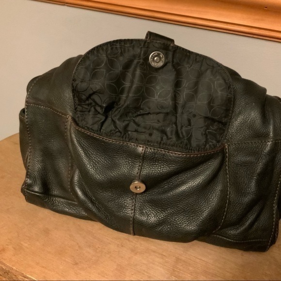 Fossil black textured leather shoulder purse - Picture 9 of 11